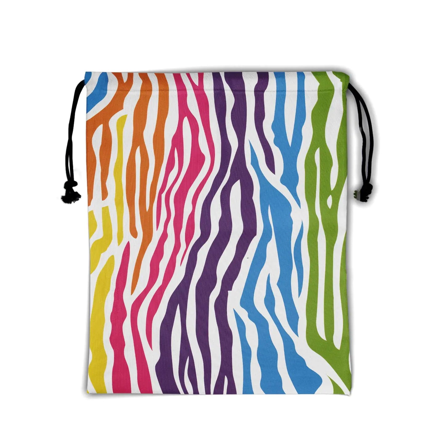 Nerxy Zebra Grip Bag for Gymnasts - Rainbow Stripes Lines Gym Bag Gymnastics Colorful Animal Zabra Spot Grips Bag Drawstring Bags Pouch Shoe Bags Adjustable Polyester Towel Bag